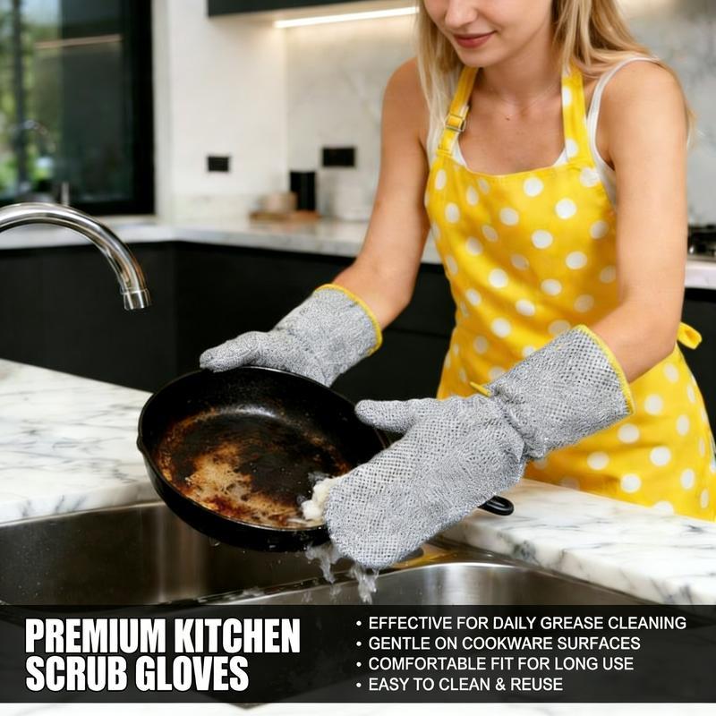 Steel Wire Dishwashing Gloves, Silver Wire, Waterproof Oil-Resistant Heat-Resistant Gloves for Kitchen Cleaning Steel Wire Dishwashing Gloves, Silver Wire, Waterproof Oil-Resistant Heat-Resistant Gloves for Kitchen Cleaning