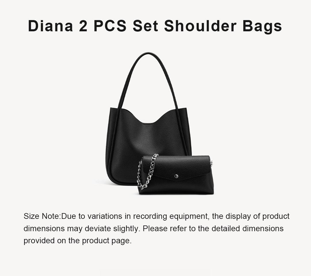 NEWBELLA Diana 2 PCS Set Shoulder Bags PU Leather Daily Magnetic Compact Pouch Wallet for Summer  Style Casual dealsforyoudays FallFreshness