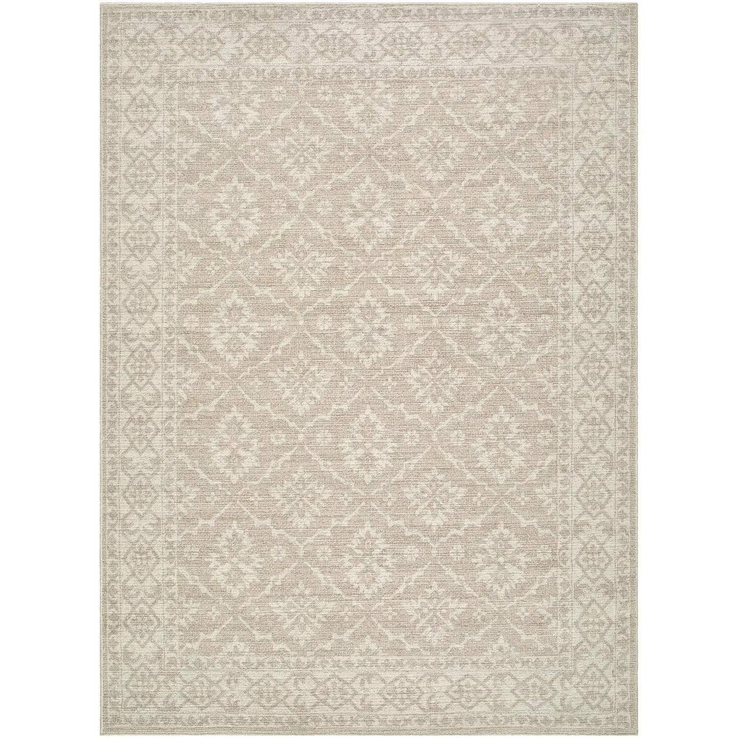 Livabliss Nabela Noor Home Aram IV Durable Traditional Style Machine-Woven Beige Home Decor Rug, Elegant Living Room Accent Rug, Elegant Rug