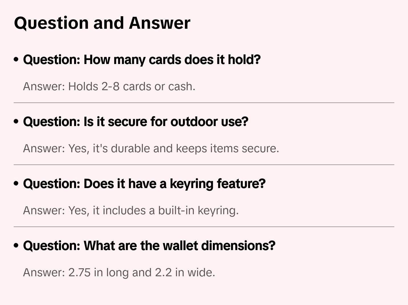 THREAD - Off White Elastic Wallet