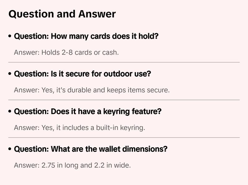 THREAD - Off White Elastic Wallet