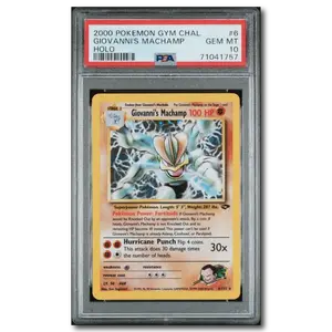 PSA 10 Giovannis Machamp Gym Challenge Holo