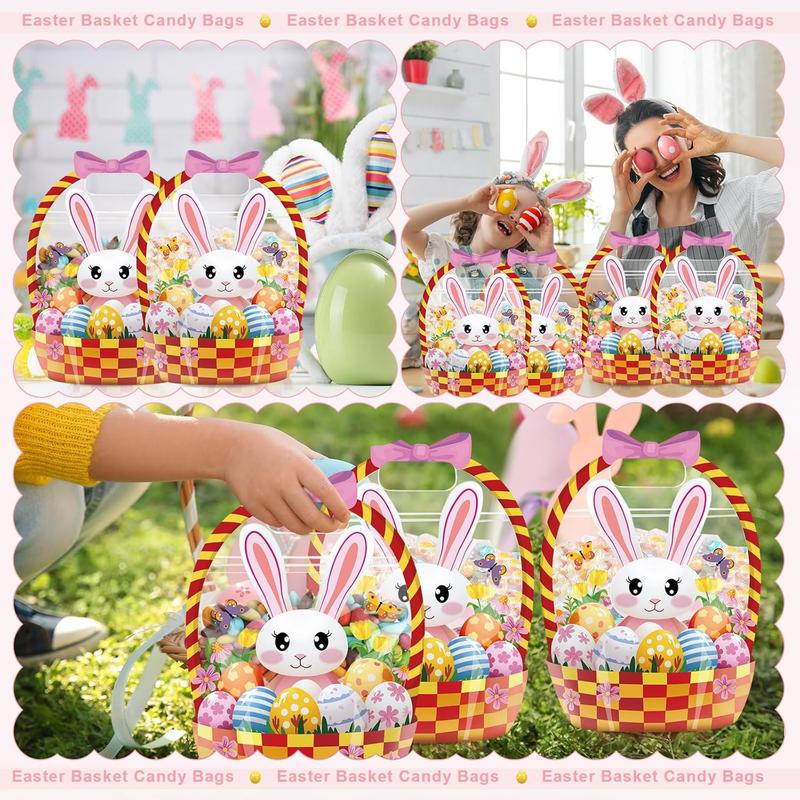 25/50 Pcs Easter Goodie Bags Plastic Candy Gift Bags with Handle Bunny Chick Pattern Transparent Treat Bags for Teacher Students Office Employee Coworker,Easter Egg Hunting Supplied,Appreciation Gift for Birthday Wedding Valentine's Day Celebration Gift 25/50 Pcs Easter Goodie Bags Plastic Candy Gift Bags with Handle Bunny Chick Pattern Transparent Treat Bags for Teacher Students Office Employee Coworker,Easter Egg Hunting Supplied,Appreciation Gift for Birthday Wedding Valentine's Day Celebration Gift