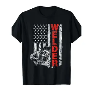 Men'S & Women'S Heavy-Duty Welding T-Shirt - for welder Graphic Tee with Welding Helmet & Tools Design, Soft Crew Neck Short Sleeve Shirt - Ideal Welding Gift for Welders, Metalworkers, School Graduates - Sizes S-XXXL in Black/Red/Gray/White - Durab