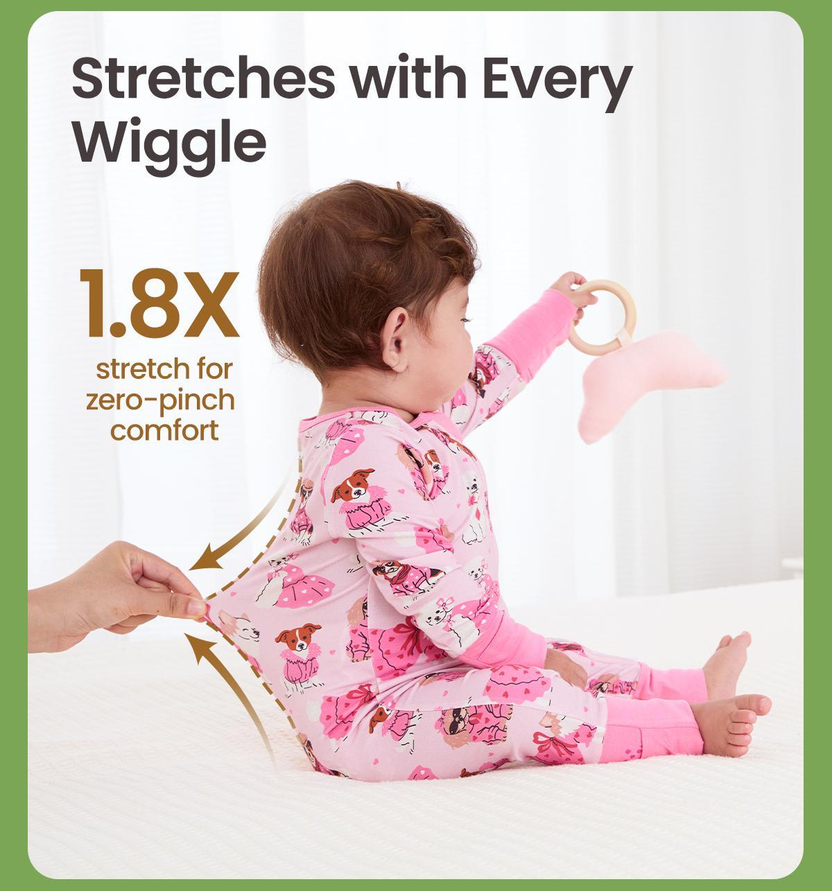 PatPat Bamboo Ultra-Stretchy Baby Zip-Up Pajamas – 3X Extended Growth Fit (0-24M), 8% Spandex for All-Day Comfort | Scratch-Free Sleeves, Adjustable Feet & Non-Slip Soles | Cute Prints PatPat Bamboo Ultra-Stretchy Baby Zip-Up Pajamas – 3X Extended Growth Fit (0-24M), 8% Spandex for All-Day Comfort | Scratch-Free Sleeves, Adjustable Feet & Non-Slip Soles | Cute Prints