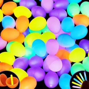 36 Pcs Easter Eggs with 72 Pcs Mini Glow Sticks for Kids Glow-in-The-Dark Basket Stuffers Fillers Gift, Easter Eggs Hunt Game Party Favors Classroom Decorations Supplies