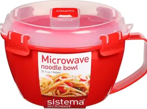 Microwave Noodle Bowl – 1109ZS Easy Cook Bowl with Lid (Red)