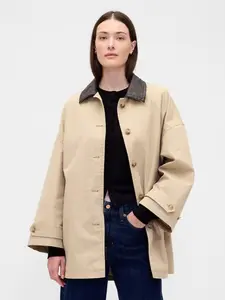 Twill Oversized Trench Coat Color Iconic Khaki Tan
