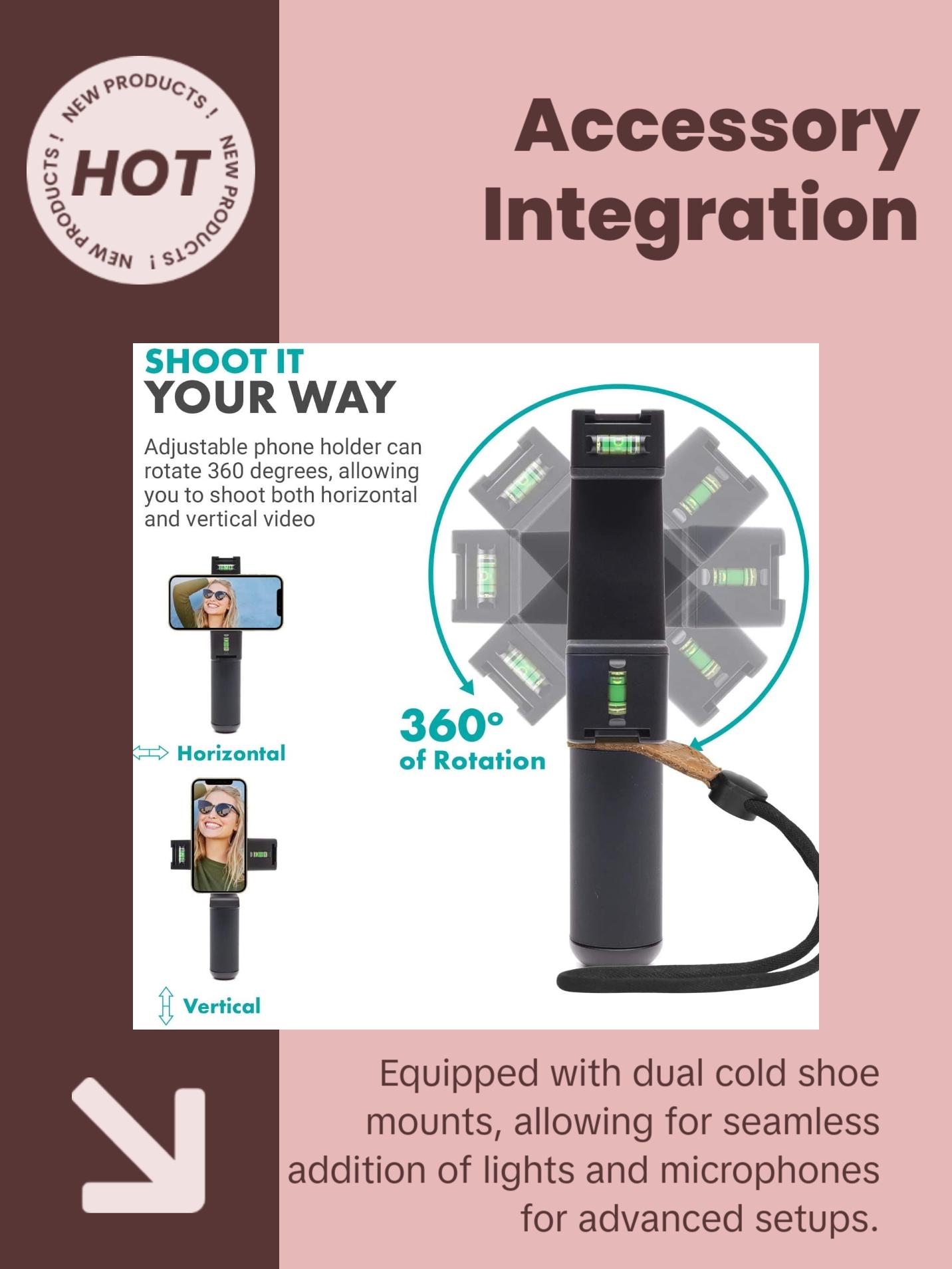 Movo | P-3 | Rotating Smartphone Tripod Mount Accessories Mobile