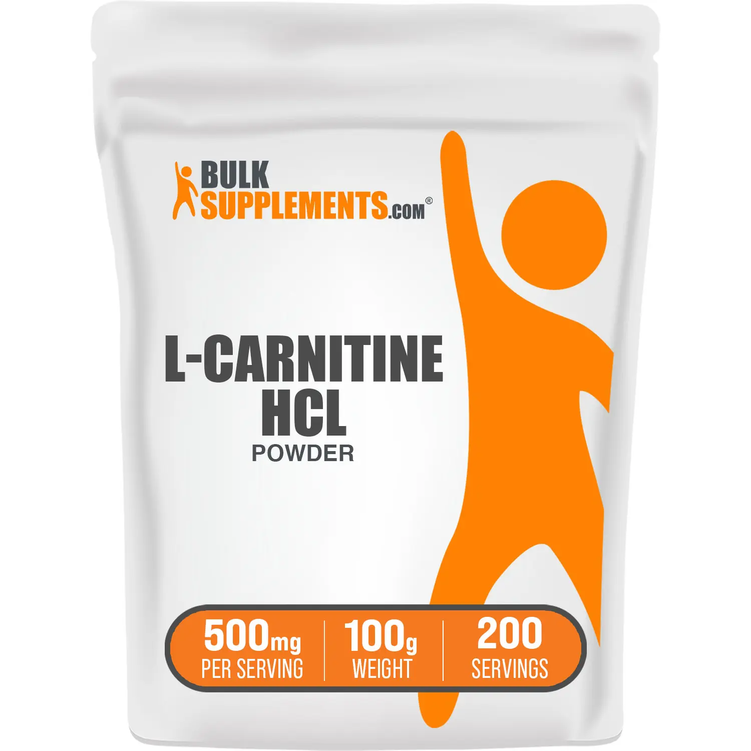 BulkSupplements - L-Carnitine HCl Powder - Exercise Performance - Metabolism - 100g - 500mg per Serving