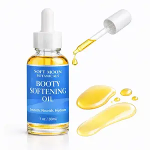 Booty Softening Oil for Smooth Firm Skin – 1 oz Sample Size – Natural Butt Moisturizer for Softening, Hydrating, Stretch Mark Care