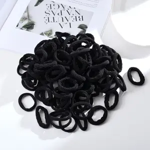 Everyday Black Hairbands - 100 Pack Classic Soft Durable Elastic Hair Ties for All Hair Types Comfortable Secure Fit