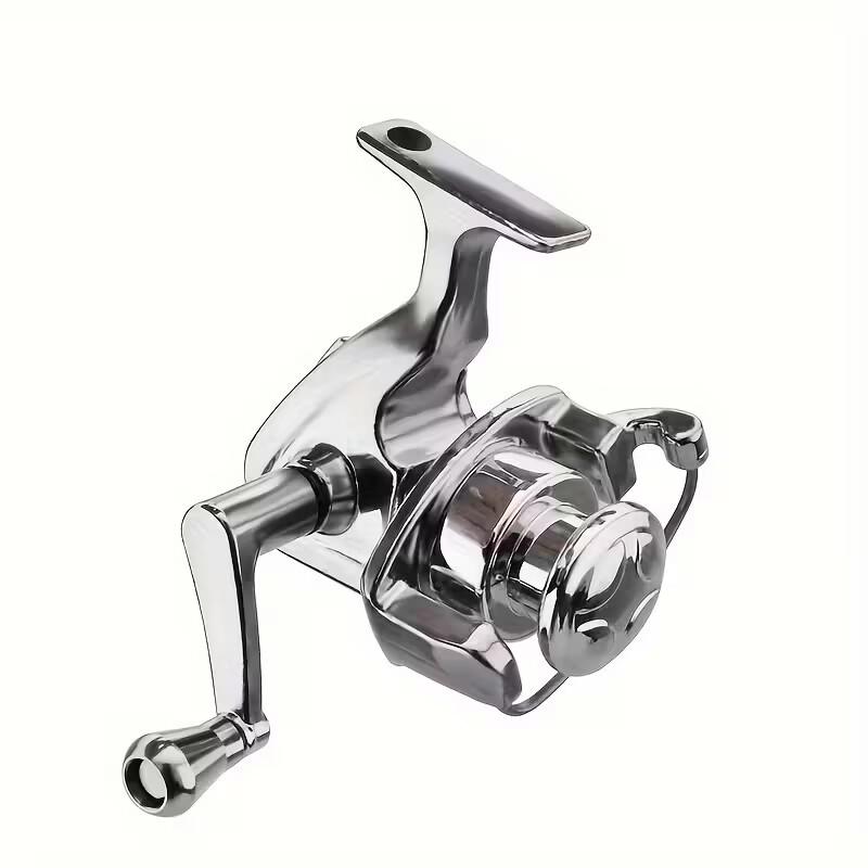 Metal Fishing Reel Keychain Mini Decorative Pendant with Movable Key for Fishermen's Accessories Gold & Silver Options