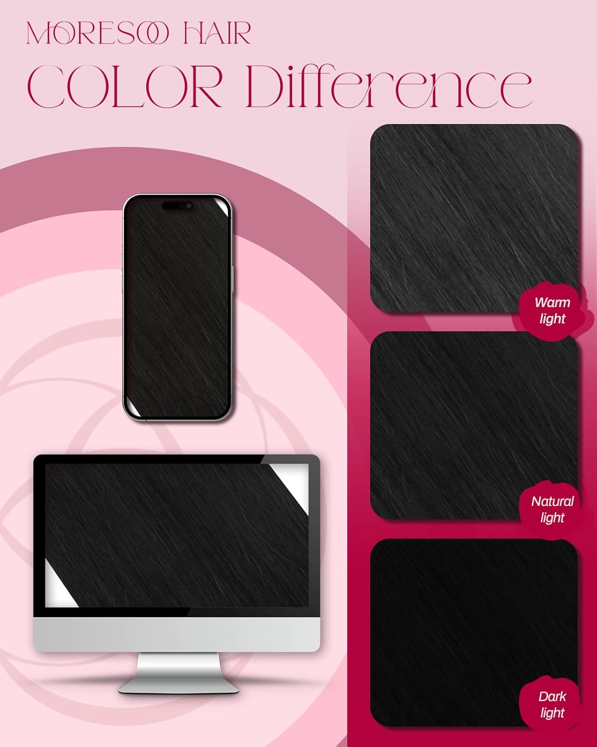 MORESOO Microbead Extensions Microlink Hair Extensions Micro Loop Natural Straight Human Hair Invisibead Extensions Micro Ring 56G 14-24inch Glueless Black Human Hair Extensions SpringStatements