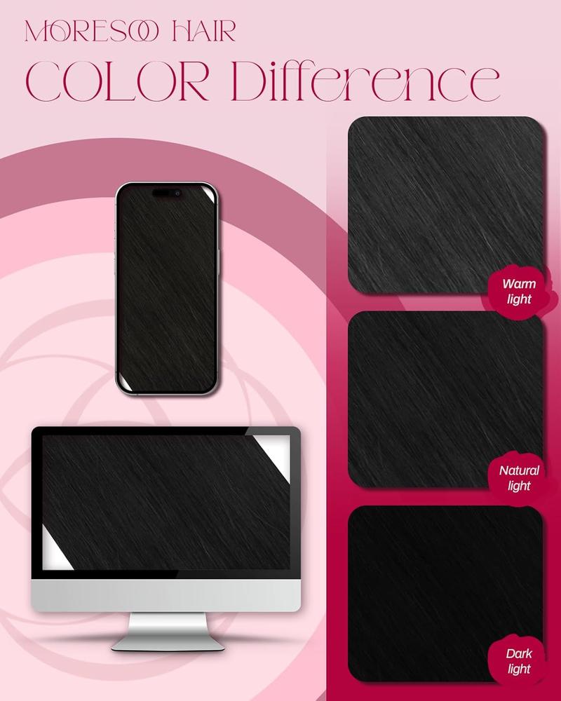 MORESOO Microbead Extensions Microlink Hair Extensions Micro Loop Natural Straight Human Hair Invisibead Extensions Micro Ring 56G 14-24inch Glueless Black Human Hair Extensions MORESOO Microbead Extensions Microlink Hair Extensions Micro Loop Natural Straight Human Hair Invisibead Extensions Micro Ring 56G 14-24inch Glueless Black Human Hair Extensions