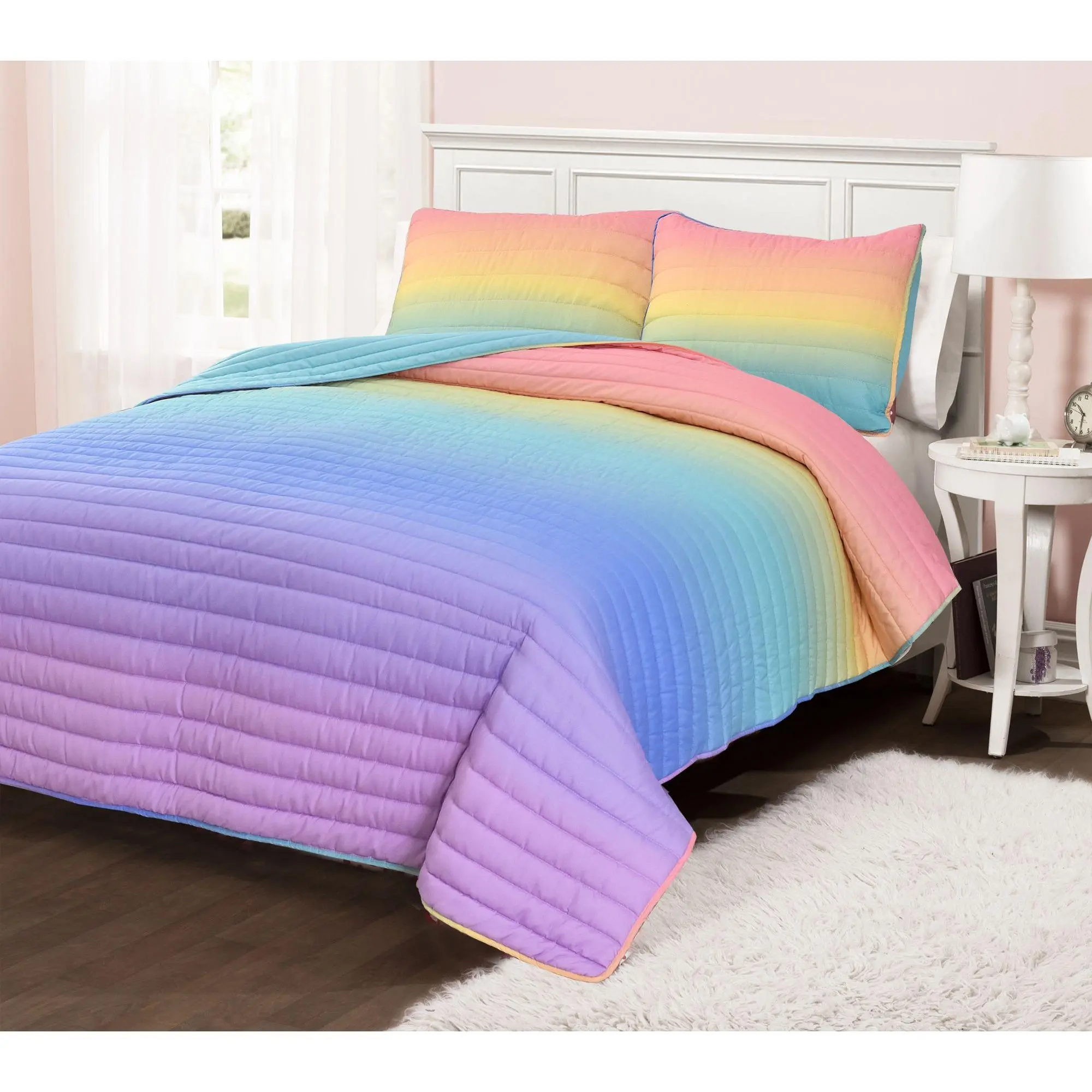 Lush Decor Rainbow Ombre TW/TWXL Quilt