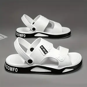 [Lightweight Sandals] Lightweight EVA Men's Slip-On Sandals |         Two-Way Wear Beach Casual Slippers with Arch Support, Breathable Unisex Summer Shoes for Outdoor & Indoor Use, Versatile Footwear, Sleek Strap Design