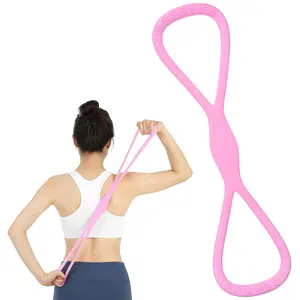 Resistance Bands Figure 8 Exercise Bands for Women and Men 8 Shaped Silicone Material for Arms Chest Expander Yoga Gym Fitness Muscle Training Equipment Stretching Gear Latex Free Elastic for Physical Therapy Stretching Gear - Fitness Accessories