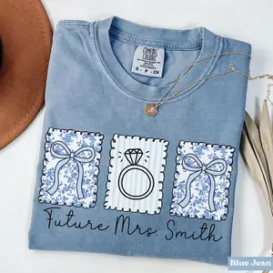 Future Mrs Shirt, Custom Engagement Shirt, Personalized Bride Shirt, Engagement Gift For Anniversary, Newly Engaged Gift, Custom Wifey Shirt trending top