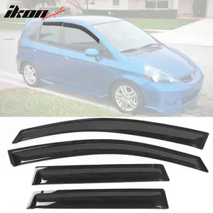 Window Visor for Honda Fit 2007-2008 Slim Style Smoke Tinted Acrylic