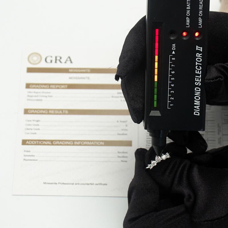 Delzzad Curved Band Round Synthetic Moissanite S925 Ring Band Jewelry Engagement Wedding Anniversary Valentine's Day Christmas Gift