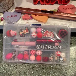 Valentine Cow Beaded Pen Kit | DIY Beaded Pen Making Kit | Cute Craft Kit