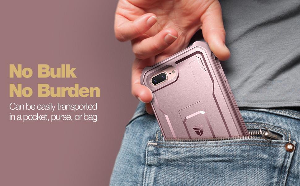 Dexnor iPhone 8 Plus Case, iPhone 7 Plus Case, [Built in Screen Protector and Kickstand] Heavy Duty Military Grade Protection Shockproof Phone Case for Apple iPhone 8 Plus & 7 Plus