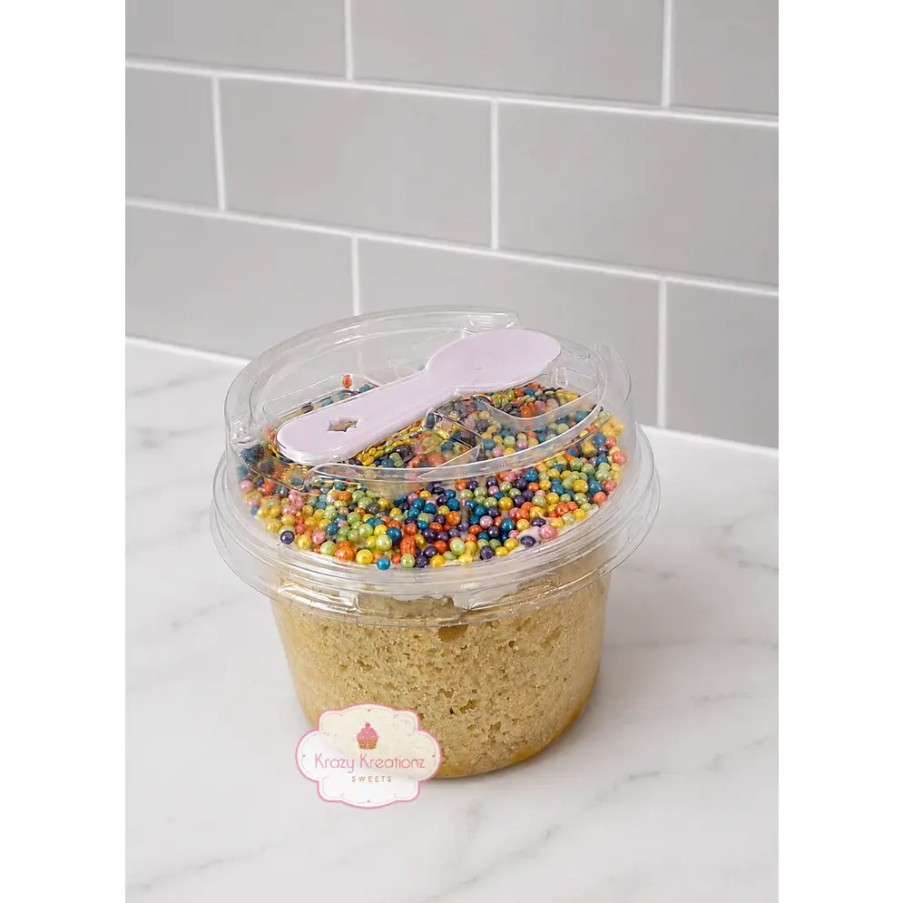 Viral Individual Dot Cake Cup – Mini Sprinkle Cake Dessert | Single Serve Treat