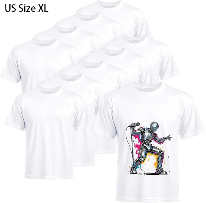Joyclub 10 PCS Blank T-Shirts for Adults Unisex White Polyester Shirts Sublimation Crew Neck Short Sleeve Team Uniforms for  Fan Shirt DIY, Custom Soccer Team Tees & Class of 2026 Graduation Gifts, summerwins Mid Year Sale sohochic