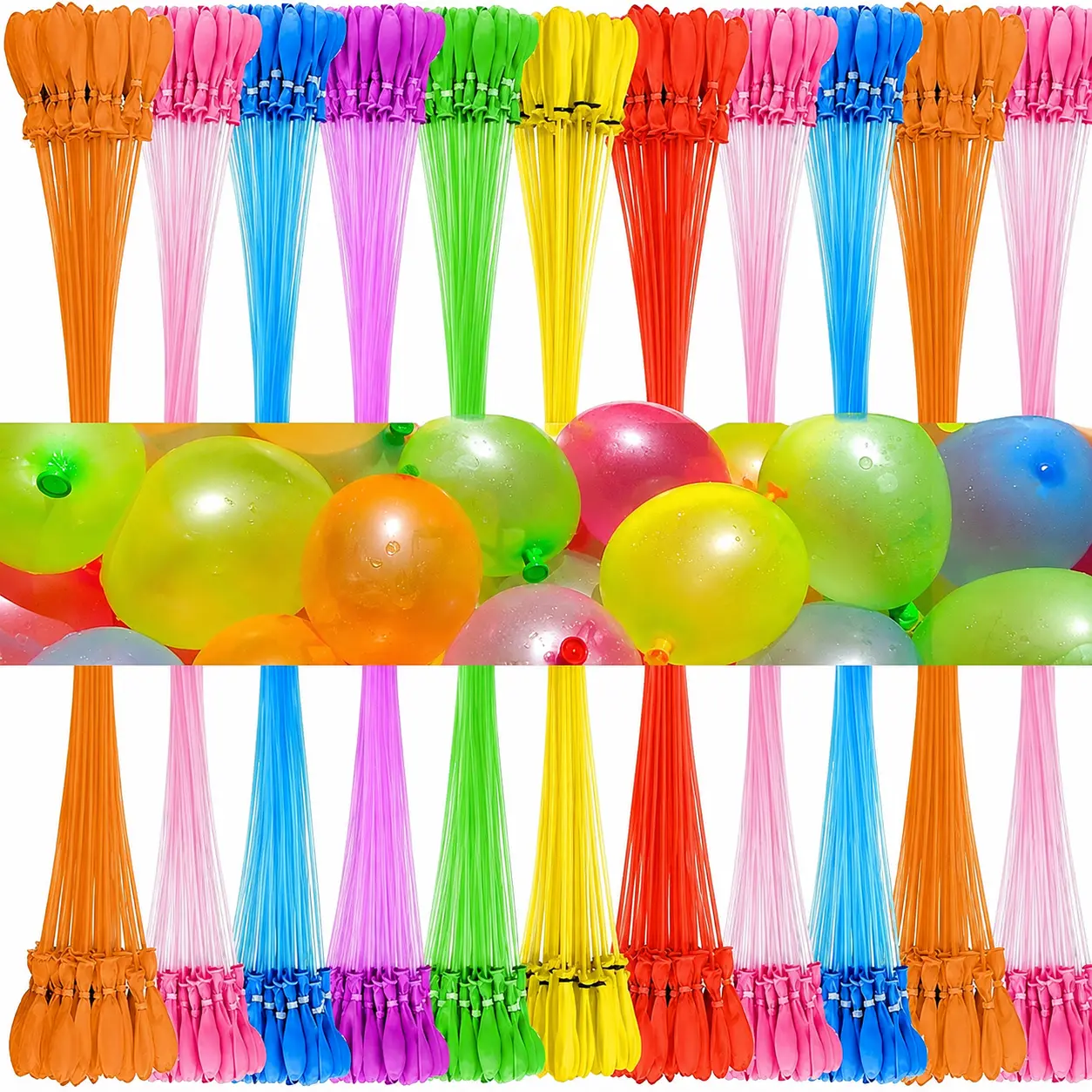 1000 Pcs Self Sealing Water Balloons Quick Fill Water Balloons for Kids & Adults Reusable Outdoor Summer Toys Biodegradable Water Balloons Bulk Pack Backyard Pool Party Games Beach Activities Birthday Party Supplies