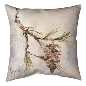 Watercolor Pinecone Pillow