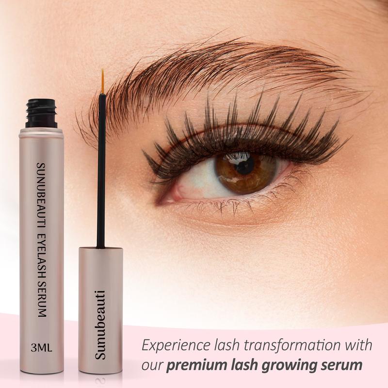 Sunubeauti Eyelash Growth Serum - 3MI Lash Serum for Eyelash Growth - Easy to Apply Eye Lash Serums to Grow Lashes - Safe Boosting Formula for Longer, Thicker and Fuller Lashes