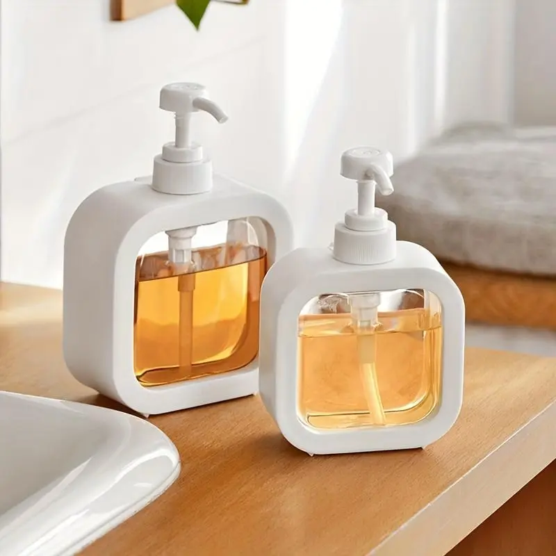 Large Capacity Refillable Empty Bottle for Hand Wash, Plastic Soap Dispenser, Laundry Detergent Dispensing Bottle, Pressurized Shower Gel Bottle, Dishwashing Liquid Dispenser