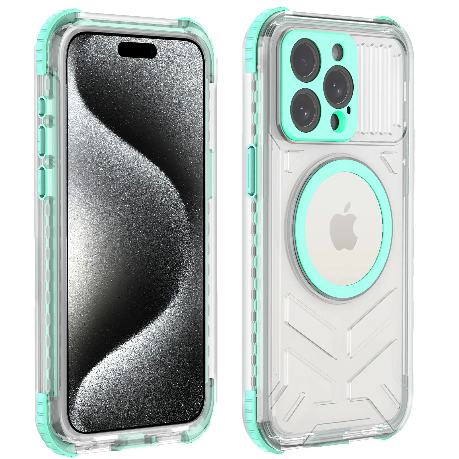 Transy Waterproof Phone Case for iPhone 15/16/PLUS/PRO/PRO MAX with Anti-Drop Airbags Lens Protection 360° Full Coverage Stylish Design
