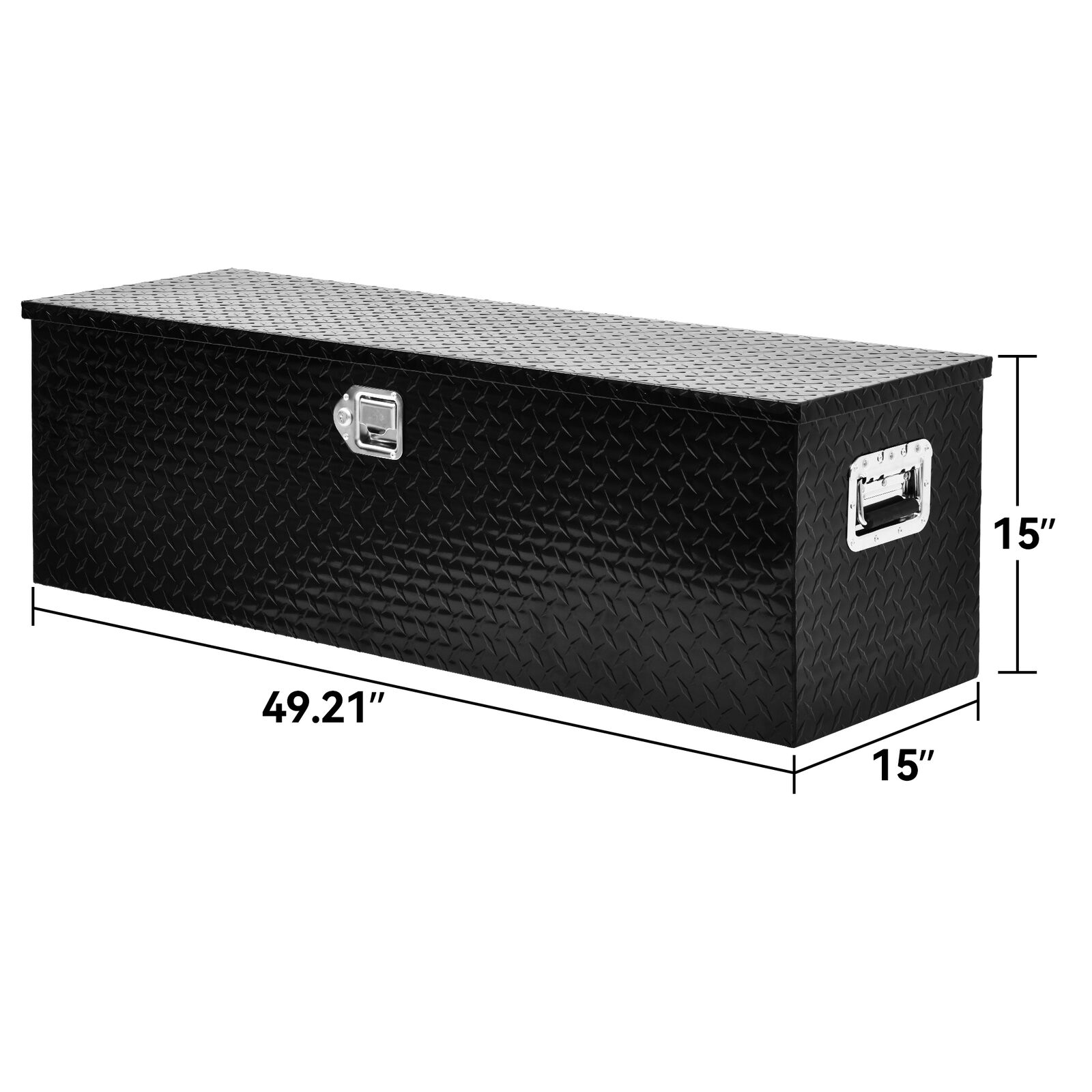 YITAMOTOR Truck Bed Tool Box Heavy Duty Aluminum with Sliding Shelf, Diamond Plate, Chest Storage Organizer with Lock and Keys Durability Tool Box