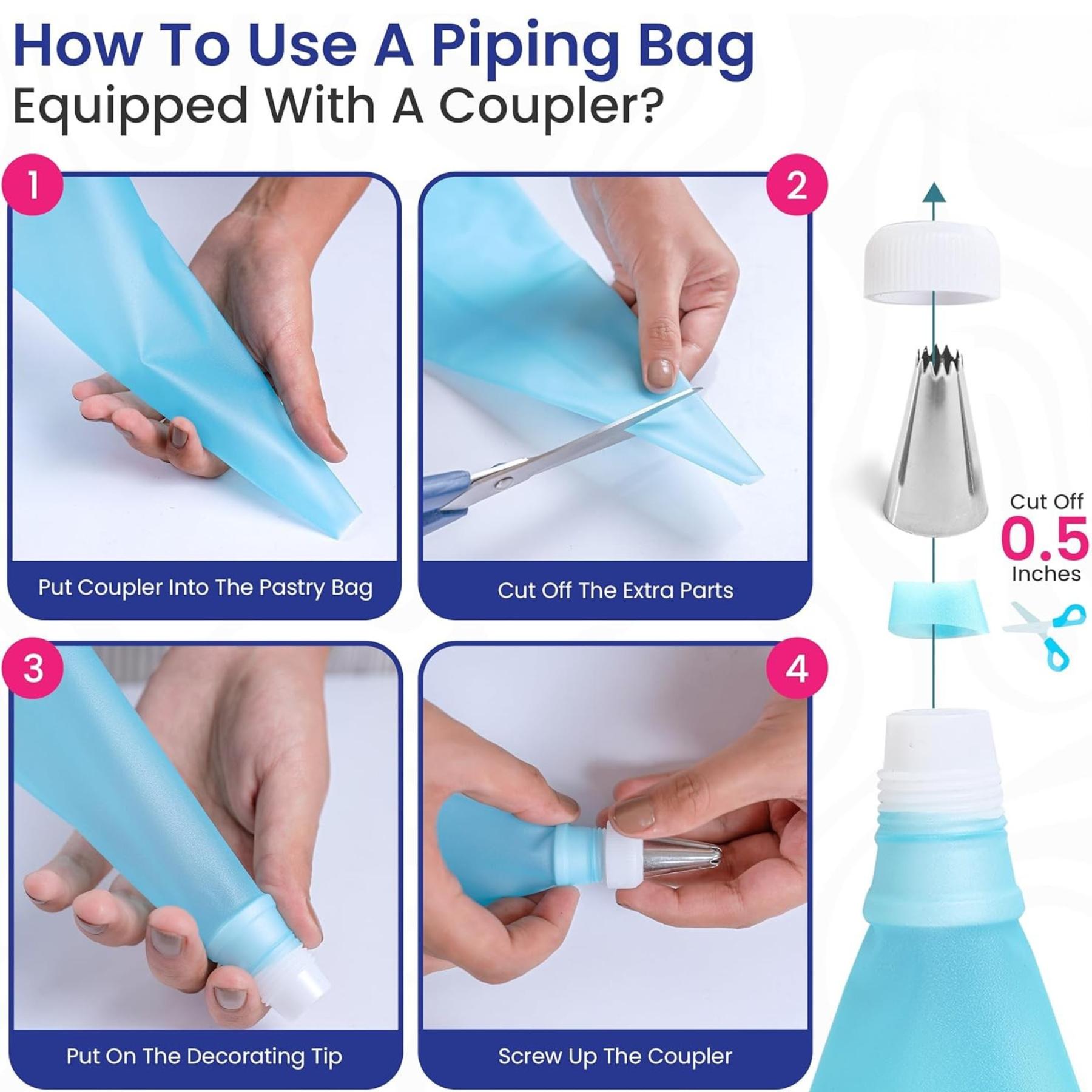 94 pcs Cake Decorating Kit Cake Turntable,Disposable+Reusable Piping Bags and Tips Set, Icing Piping Tips,Spatulas,Icing Comb Scraper,Cake Liner