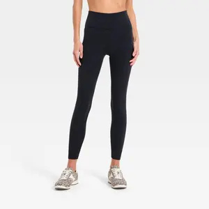 Women's Cotton Balance Cotton Spandex Blend High-Rise Leggings - All In Motion Black XS