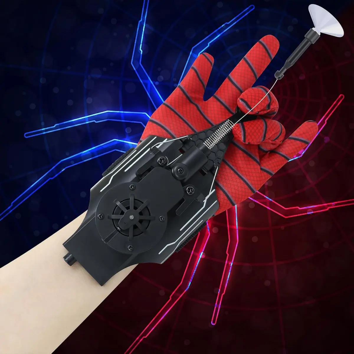 Outspark Boutique Spider Web glove Shooters Wrist Toy With8 FT Realistic Web Launcher String For Kids Spider Hero Cosplay Costume Prop Launcher Wrist Toy Gift For Boys Girls Ages 3-12  Indoor Outdoor child Toys Cool Toy Things for Superhero Fans