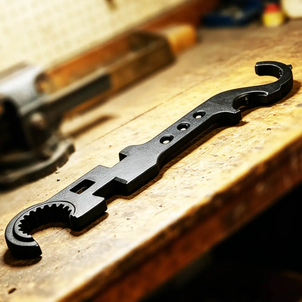 8-in-1 Heavy-Duty Carbon Steel Wrench, Portable Repair Tool, Universal Hand Tool for Fieldwork Equipment Maintenance, Nut Removal, DIY Repair, Hand Tools