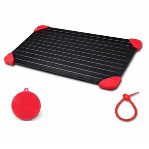 Defrosting Tray for Frozen Meat, Quick Thaw Tray Aluminum, Meat Thawing Plate, BBQ & Grilling Accessories Kitchen Gadget
