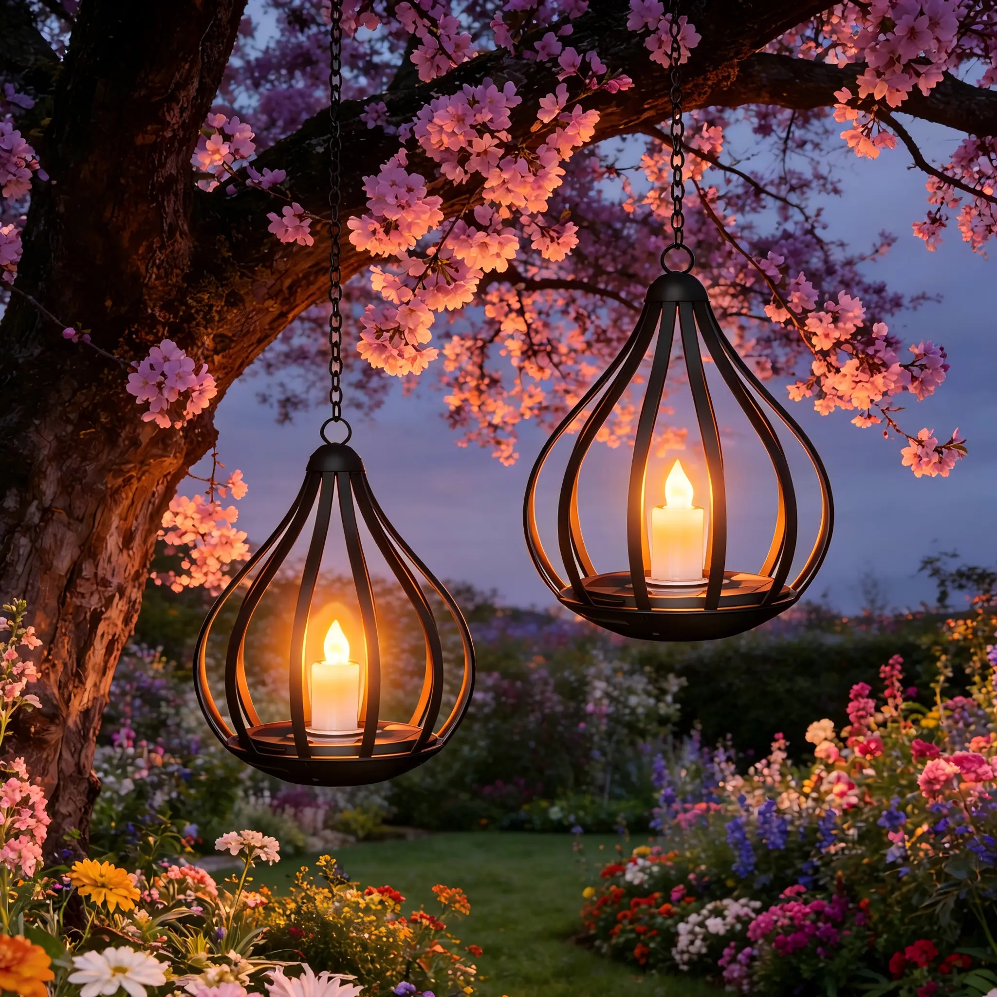 Low Stock, Solar Garden Lights Outdoor Metal Solar Water Drop Shape Candle Lantern 2026 New Design with Flickering Effect & Reflective Patterns, IP65 Waterproof, 20.5 CM × 15.5CM,Outdoor Solar Powered Lights for Patio, Pathway