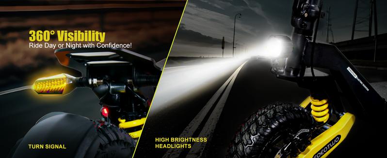 EOEOTWO GT06 Electric scooter, 48V 13AH/23.4AH, range of 40 miles, 1200W motor, foldable electric skateboard, 28MPH, LED display screen, front and rear dual shock absorbers, electric skateboard