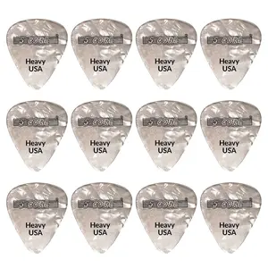5 Core Guitar Picks 12 Pack Premium Celluloid Heavy Acoustic Electric Bass Guitars Pick 0.96mm