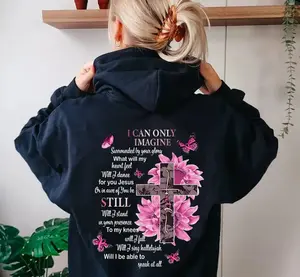 Christian Hoodie Pink Sunflower Cross, Inspirational Faith Hoodie Unisex Oversized Drawstring Hooded Cotton Sweatshirt with Front Pocket for Daily Wear Comfort Hoodie for All Genders Printed Unisex Casual Hoodie Christmas Gift