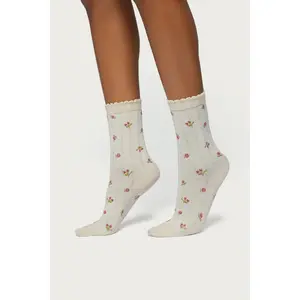 Embroidered Rose Socks Embroidered Rose Socks