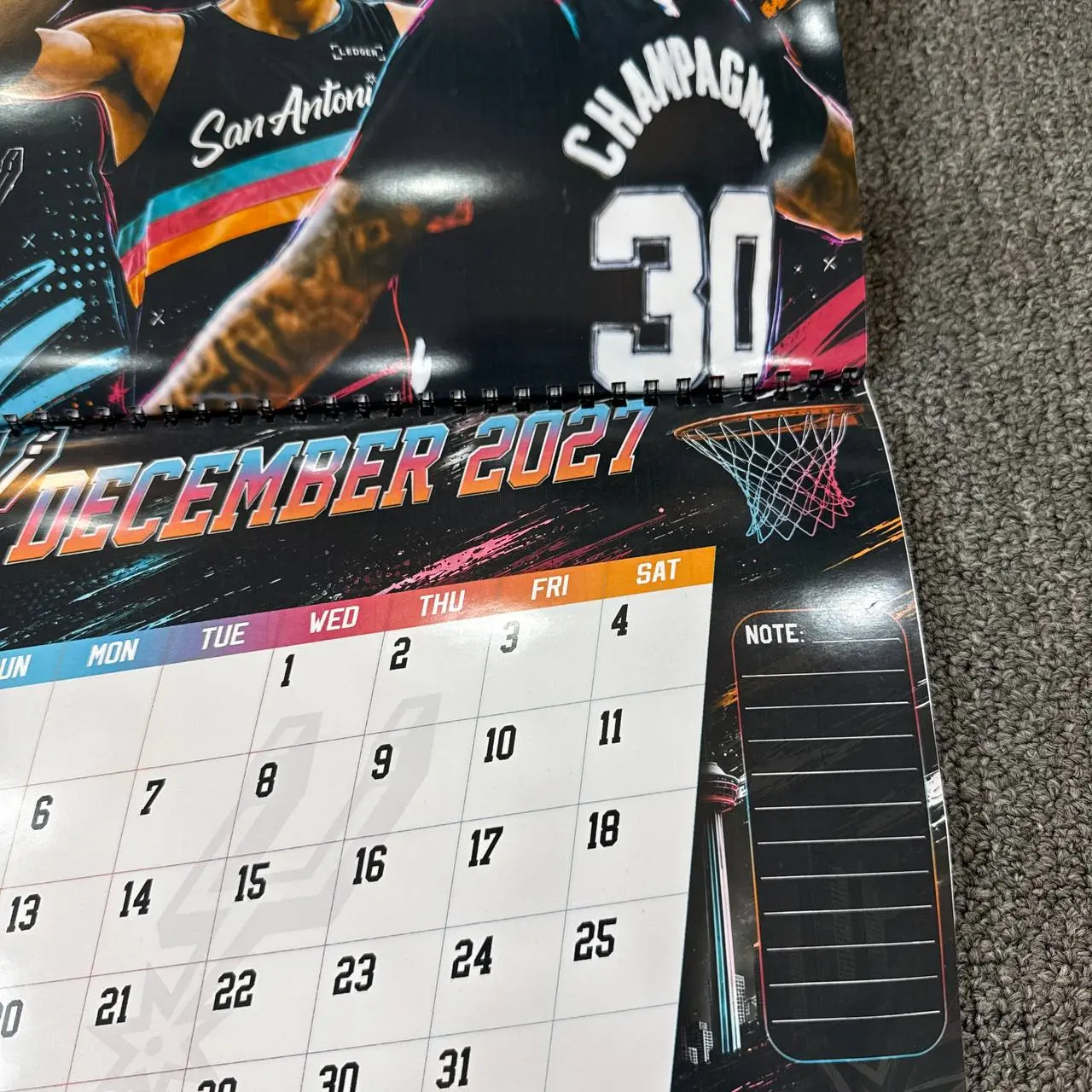 Basketball Legends Wall Calendar 2026/2027