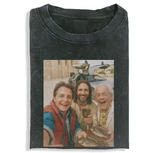 BACK TO THE FUTURE T-shirt, Unisex Vintage Crew Neck Regular Fit Cotton Fabric Casual Comfort Breathable Short Sleeve Funny T-shirts Fashion Men&Women's Top for Streetwear 101701