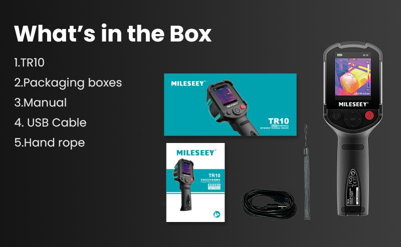 Mileseey TR10 Thermal Imaging Camera, Super Resolution 240 x 240,25 Hz Refresh Rate, Temperature Range -4°F to 1022°F,2.8-Inch LCD Display, 10-Hour Battery Life, Handheld Infrared Imager for Home Detector,Perfect New Year Gift Idea