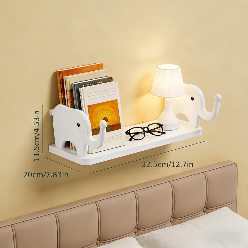 Multifunctional Elephant Shaped Storage Shelf, Cute and Convenient Elephant Storage Solution - Mini White Shelf for Kitchen, Study, Bathroom, Bedroom (Elegant White,1PC) Multifunctional Elephant Shaped Storage Shelf, Cute and Convenient Elephant Storage Solution - Mini White Shelf for Kitchen, Study, Bathroom, Bedroom (Elegant White,1PC)