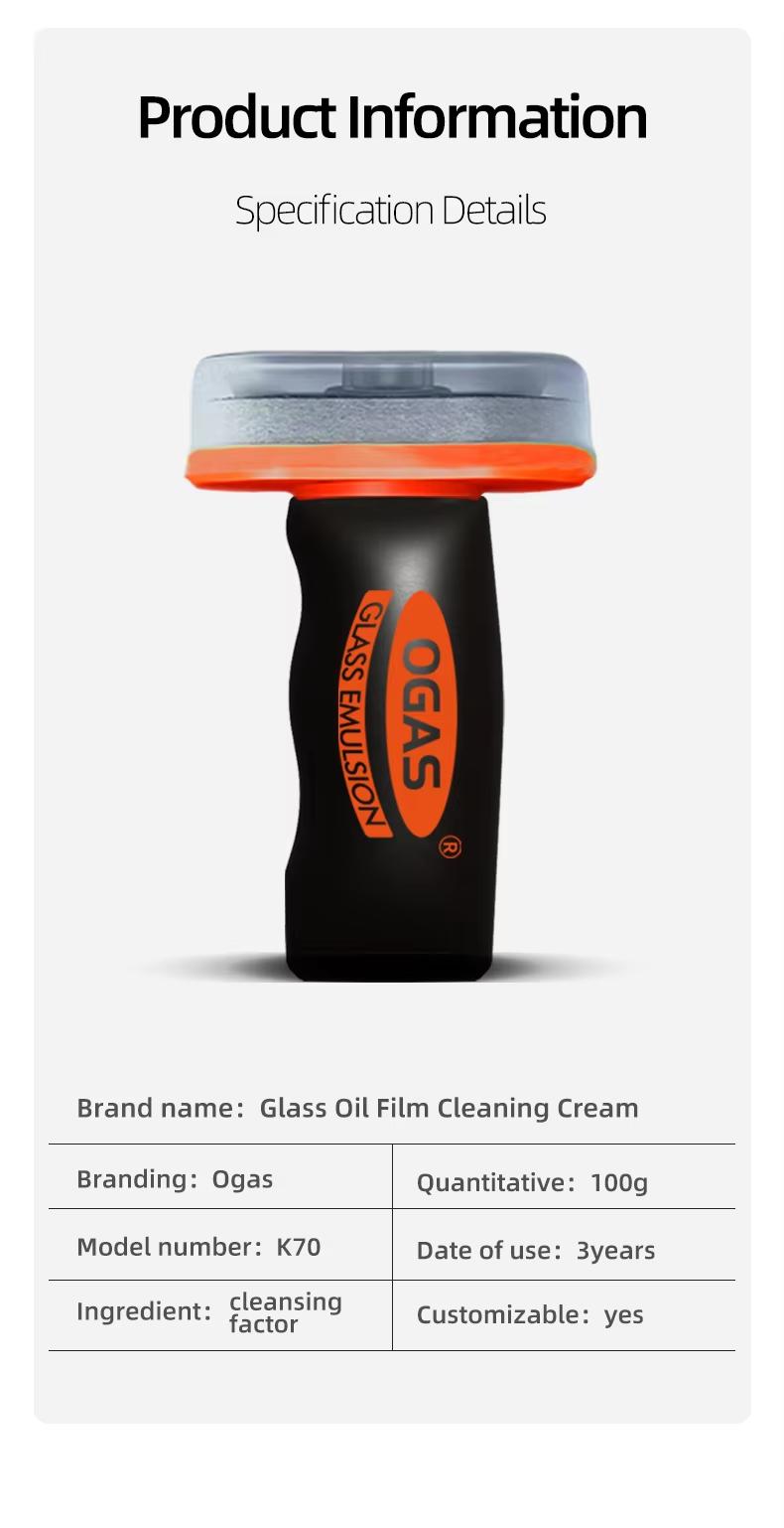 Car Oil Film Cleaner,Glass Emulsion Cleaner,Handle Oil Film Remover&Windshield Cleaner For Cars Window, Glass Emulsion, Crystal Clear View